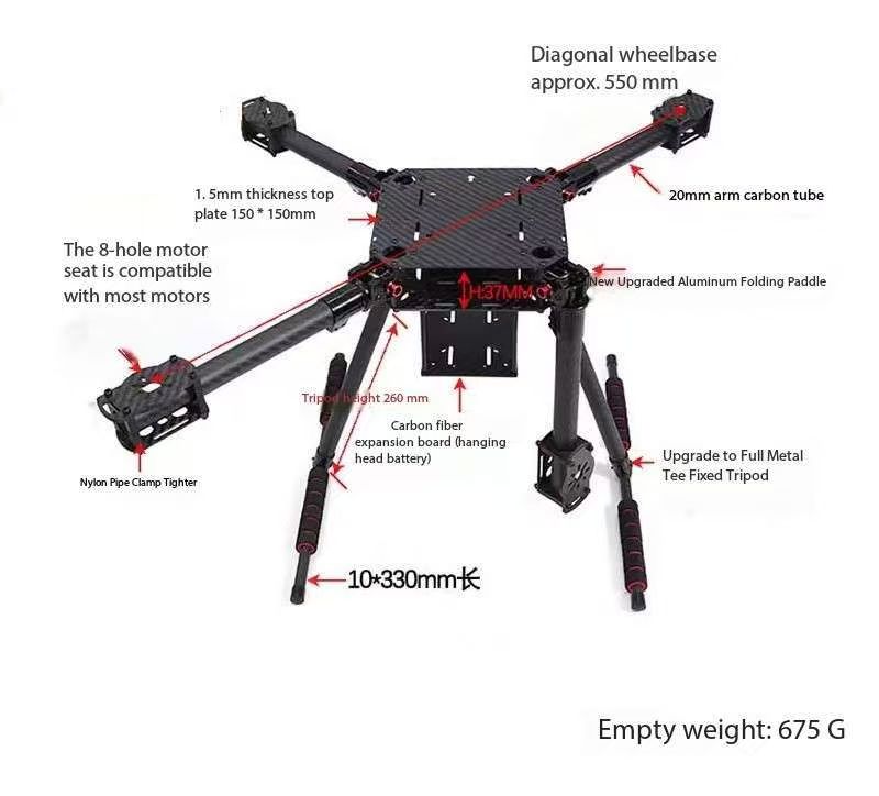 إطار طائرة بدون طيار رباعية ال - مراجعة Drone Kit Vtol وسعره